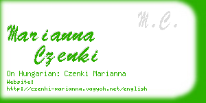 marianna czenki business card